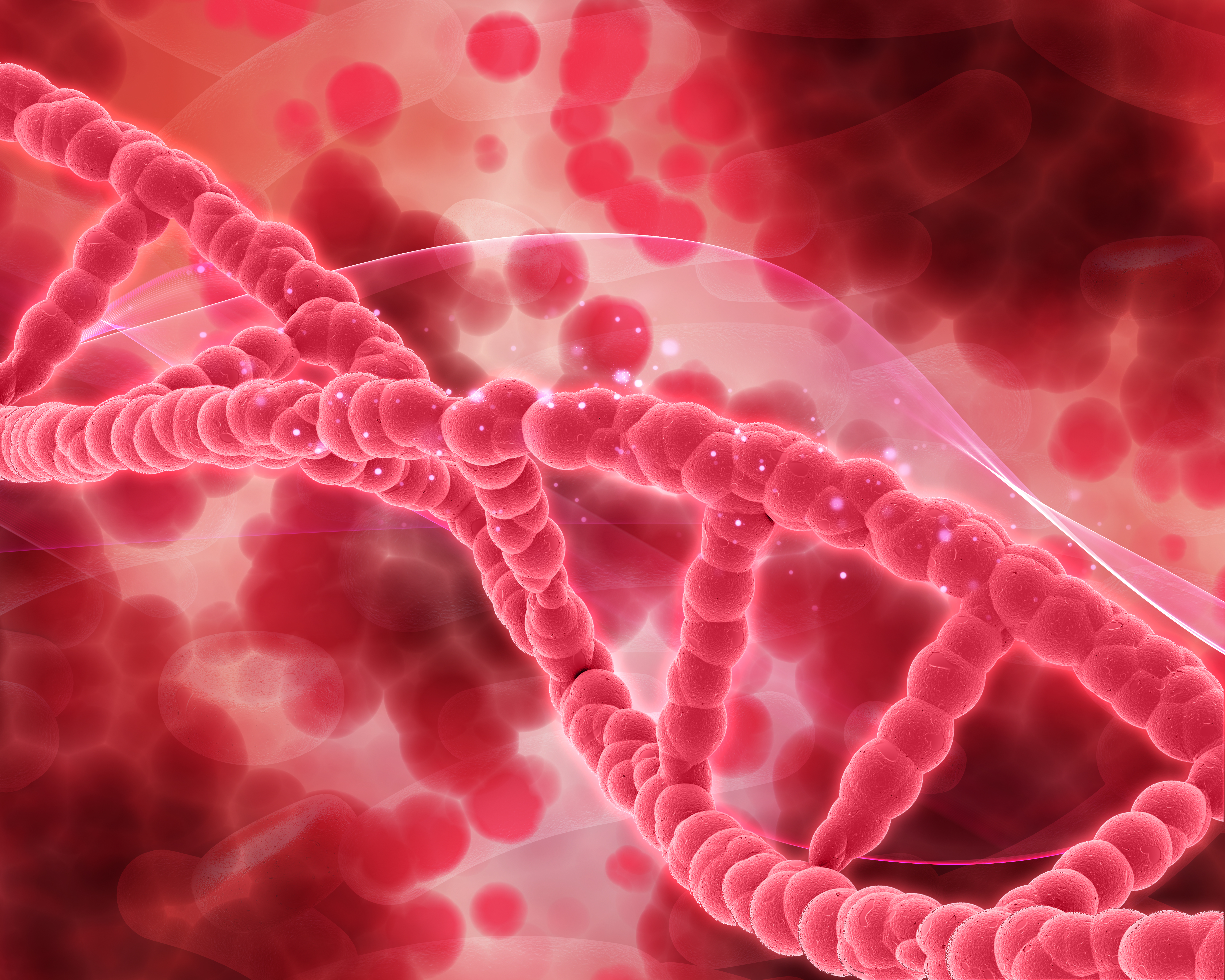 3D Medical background with DNA strands