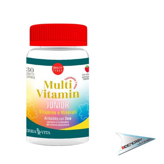 Erba Vita-MULTIVITAMIN JUNIOR (Conf. 30 caramelle gommose gusto fragola)     