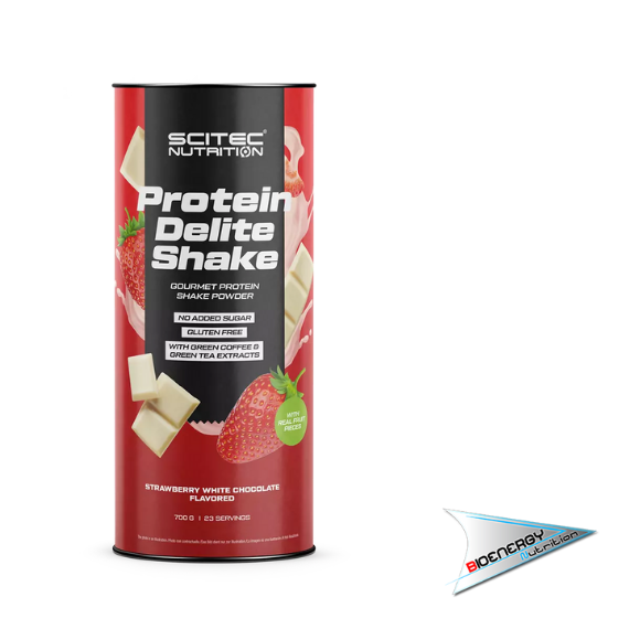 SciTec-PROTEIN DELITE SHAKE (Conf. 700 gr)  700 gr. Cioccolato bianco e fragola  