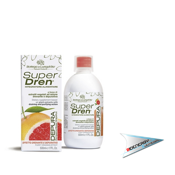 Bottega di Lunga Vita-SUPERDREN DEPURA (500 ml)   Pompelmo Rosa  