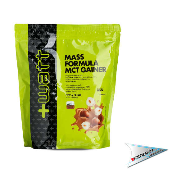 +Watt-MASS FORMULA MCT GAINER   907 gr Nocciola  