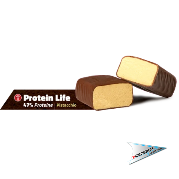 Yourwaylife-PROTEIN LIFE (Barretta da 60 gr - 47% di proteine)   Pistacchio  